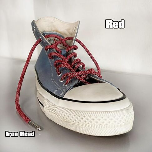 أربطة أحذية رياضية مستديرة من VASGO عاكسة للضوء، للرياضة/الكاجوال/أحذية رياضية للمدرب [10 أطوال مختلفة سميكة 12 لونًا] in Kuwait