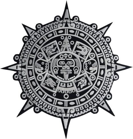 Aztec Calendar Back Patches for Vests (Iron On/Sew On) Motorcycle Patches Multicolor, Custom Jacket Patches for Work Shirts, and Clothes in Saudi Arabia