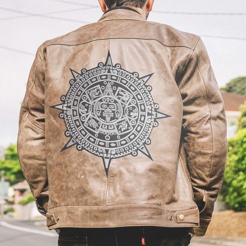 Aztec Calendar Back Patches for Vests (Iron On/Sew On) Motorcycle Patches Multicolor, Custom Jacket Patches for Work Shirts, and Clothes in Saudi Arabia