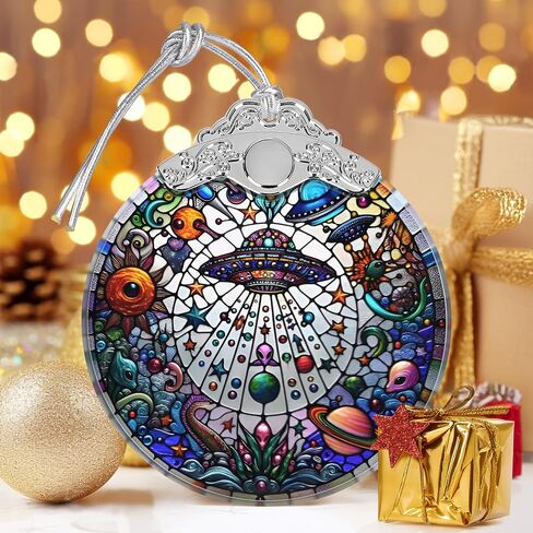 Stained Glass Ornament, Christmas Ornaments, Christmas Tree Decorations, Christmas Decor, Ornaments for Christmas Tree, Holiday Presents, Gift Exchange Ideas - Charming Bauhinia & Violets in Saudi Arabia