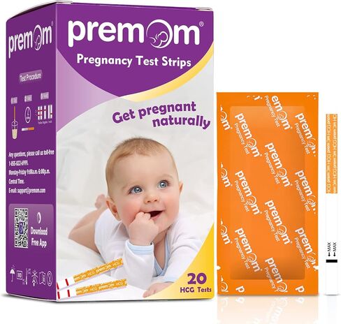 اختبار الحمل Premom منتصف الطريق: أعواد الكشف المبكر عن HCG - مجموعة من 3 أدوات اختبار الحمل in Kuwait