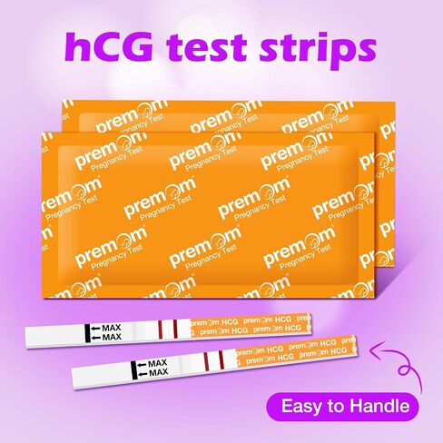 اختبار الحمل Premom منتصف الطريق: أعواد الكشف المبكر عن HCG - مجموعة من 3 أدوات اختبار الحمل in Kuwait