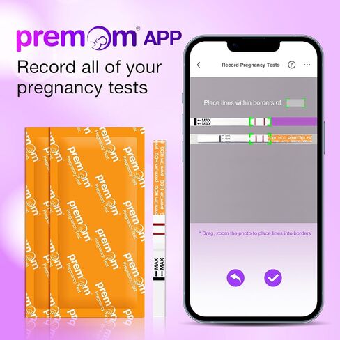 اختبار الحمل Premom منتصف الطريق: أعواد الكشف المبكر عن HCG - مجموعة من 3 أدوات اختبار الحمل in Kuwait