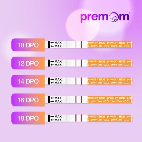 اختبار الحمل Premom منتصف الطريق: أعواد الكشف المبكر عن HCG - مجموعة من 3 أدوات اختبار الحمل in Kuwait
