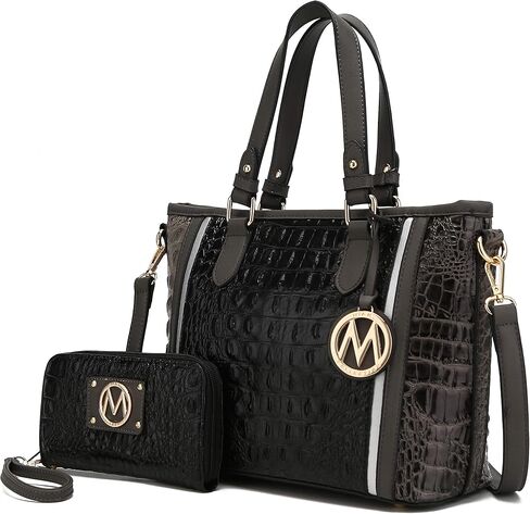 MKF Collection Tote Bag for Women & Wristlet Wallet, Vegan Leather Handbag Top-Handle Satchel Shoulder Purse by Mia k in Kuwait