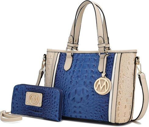 MKF Collection Tote Bag for Women & Wristlet Wallet, Vegan Leather Handbag Top-Handle Satchel Shoulder Purse by Mia k in Kuwait