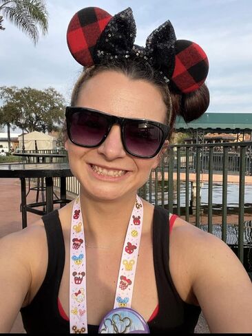 CLGIFT Buffalo Plaid Mickey Ears/Red Plaid Minnie Ears/White Plaid Mickey Ears/Theme Party in Saudi Arabia