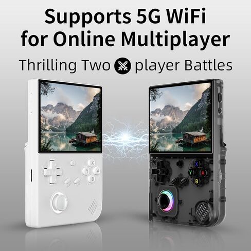 وحدة تحكم ألعاب محمولة RG40XX V وحدة تحكم ألعاب RG40XXV Retro مدمجة بطاقة TF 64 جيجا RG 40XXV وحدة تحكم ألعاب محمولة نظام Linux 64 بت يدعم WiFi وبلوتوث HDMI ومخرج تلفزيون باللون الأبيض in Saudi Arabia