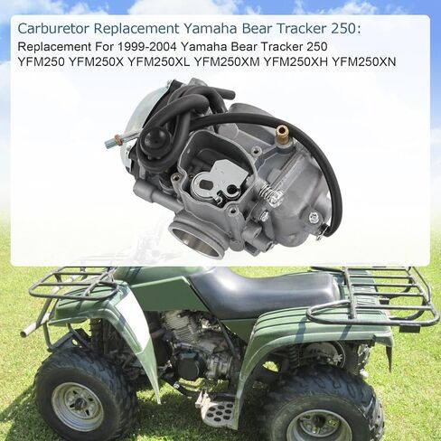 YFM250 Carburetor with Air Filter,Intake Manifold Boot Replacement for Yamaha Bear Tracker 4XE-14140-13-00 Fits for 1999 2000 2001 2002 2003 2004 250 Yfm250X Yfm250Xh Yfm250XM & More ATV Carb in Saudi Arabia