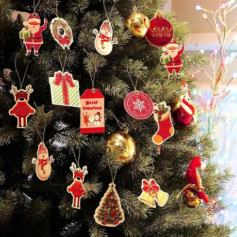 60 قطعة من علامات عيد الميلاد الكبيرة من Sepamoon مع سلسلة، ملصقات علامات اسم العطلة المعلقة من رقائق معدنية لامعة لأكياس هدايا الحفلات وتغليف الهدايا in Kuwait