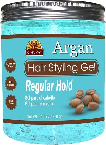 OKAY-ARGAN HAIR STYLING GEL REGULAR HOLD. 34.5 OZ in Saudi Arabia