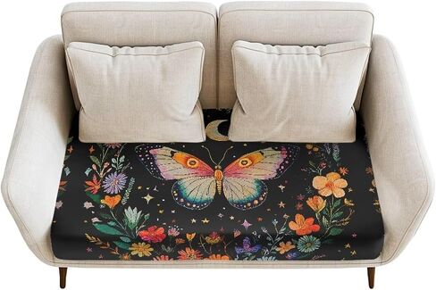 Wanyint Brown Leopard Print Couch Seat Cover Sofa Seat Slipcover Replacement Stretch Furniture Protector Sofa Cover Sofa Slipcover for Kids, Pets, Machine Washable, L in Kuwait