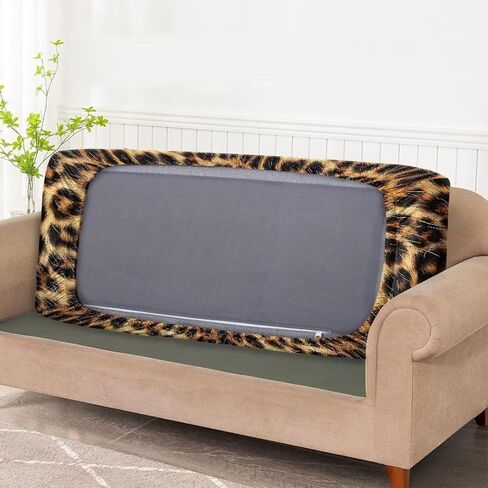 Wanyint Brown Leopard Print Couch Seat Cover Sofa Seat Slipcover Replacement Stretch Furniture Protector Sofa Cover Sofa Slipcover for Kids, Pets, Machine Washable, L in Kuwait