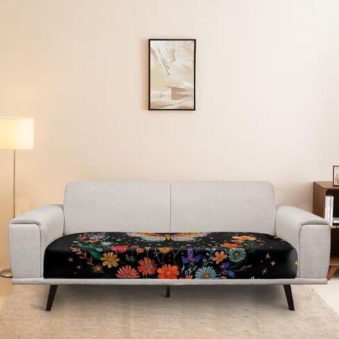Wanyint Brown Leopard Print Couch Seat Cover Sofa Seat Slipcover Replacement Stretch Furniture Protector Sofa Cover Sofa Slipcover for Kids, Pets, Machine Washable, L in Kuwait