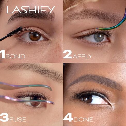 Lashify Curl Gossamer Eyelash Extensions Refill | Control Kit Achieve a natural look with DIY, 14mm False lashes of premium Korean PBT silk. eyelashes for easy application in Saudi Arabia