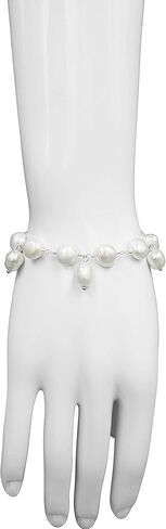 MGR MY GEMS ROCK! سوار لؤلؤ المياه العذبة المستزرع الأصلي المتدلي ذو السلسلة المطرزة للنساء in Kuwait