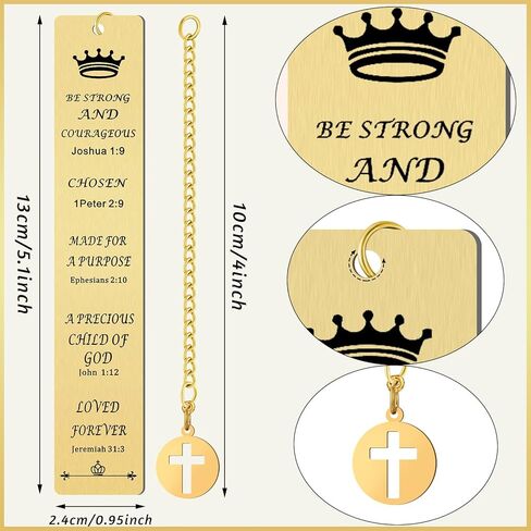 5 Pcs Christian Gifts for Women Metal Religious Bible Verse Bookmark Gifts for Friend Inspirational Christian Bookmarks with Church Cross Chain Scripture Bookmarks for Men Bulk Gift(Silver) in Saudi Arabia