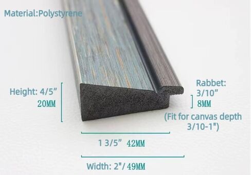 Emuledo blue rustic w/ gold frame for canvas art, Made of Polystyrene,Fit for 0.1-1 inch canvas depth.Arrives unassembled.Frame kit Only, No Acrylic or Backing Included.Frame for canvas size 16X20 in Kuwait
