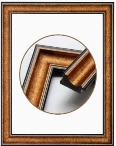 Emuledo blue rustic w/ gold frame for canvas art, Made of Polystyrene,Fit for 0.1-1 inch canvas depth.Arrives unassembled.Frame kit Only, No Acrylic or Backing Included.Frame for canvas size 16X20 in Kuwait