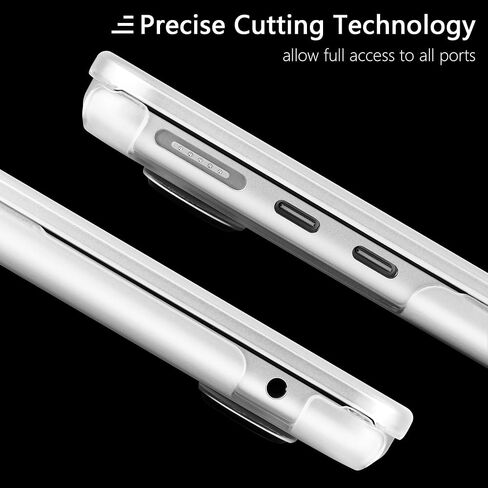 متوافق مع حافظة M3 M2 MacBook Air 15 بوصة A3114 A2941، حافظة رفيعة للغاية ومضادة لبصمات الأصابع لجهاز 2024 2023 MacBook Air 15.3 بوصة مع شريحة M3 M2 وشاشة Retina Touch ID، شفاف in Kuwait