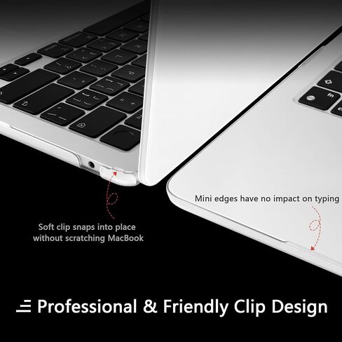 متوافق مع حافظة M3 M2 MacBook Air 15 بوصة A3114 A2941، حافظة رفيعة للغاية ومضادة لبصمات الأصابع لجهاز 2024 2023 MacBook Air 15.3 بوصة مع شريحة M3 M2 وشاشة Retina Touch ID، شفاف in Kuwait