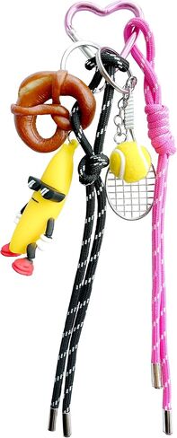 Nylon Rope Keychain Tennis Keychain Leisure Sports Style Charms Rope Bag Charm For Handbag Backpack in Saudi Arabia