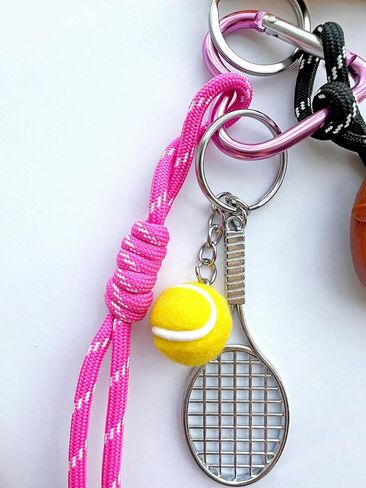 Nylon Rope Keychain Tennis Keychain Leisure Sports Style Charms Rope Bag Charm For Handbag Backpack in Saudi Arabia