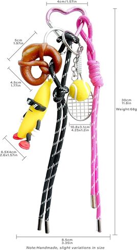 Nylon Rope Keychain Tennis Keychain Leisure Sports Style Charms Rope Bag Charm For Handbag Backpack in Saudi Arabia