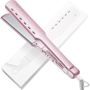 ROSILY Professional Wide Flat Iron | 1.75 Inch Large Titanium Hair Straightener, Super Smooth Glide No Hair Pinches, Adjustable Temperature Suitable for All Hair Type, Instant Heat Up, Dual Voltage