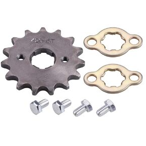 420-15T 17mm Front Sprocket Compatible with 50cc 70cc 90cc 110cc 125cc Dirt Pit Bike Mini Bike ATV 4 Wheeler Moped