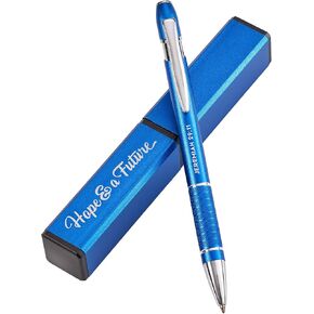 Christian Art Gifts Stylish Classic Ballpoint Pen with Matching Gift Case, Blue/Hope & a Future, Jeremiah 29:11