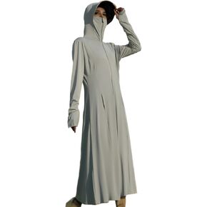 Women's UPF50+ Sun Protection Clothing Summer Long Tunic Maxi Beach Dresses Lightweight Swimsuit Cover Up