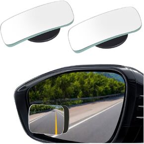 Mandark Car Blind Spot Mirror, Rectangular Wide Angle Frameless HD Glass Convex Auto Side Rear View Mirror with Adjustable Stick, Car Exterior Accessories, Universal for RV, SUV, Truck