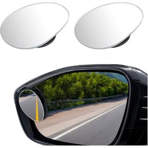 Mandark Car Blind Spot Mirror, Rectangular Wide Angle Frameless HD Glass Convex Auto Side Rear View Mirror with Adjustable Stick, Car Exterior Accessories, Universal for RV, SUV, Truck