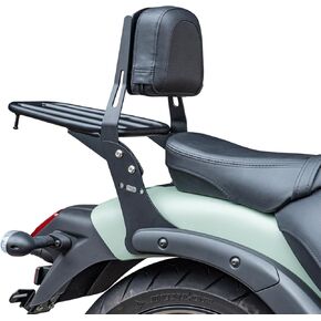 Motorcycle Passenger Sissy Bar Rear Backrest Cushion Pad Luggage Rack Cruiser Cargo Carrier Compatible with Vulcan S 650 VN650 EN650 2015 2016 2017 2018 2019 2020 2021 2022 2023 2024 2025