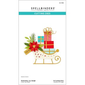 Spellbinders Delivering Joy Sleigh Etched Dies, Metal