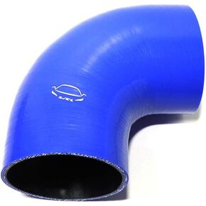 LTI Universal 4-Ply Reinforced High Performance Inner Diameter 4" 90 Degree Elbow Silicone Hose Coupler 102mm (4", BLUE)