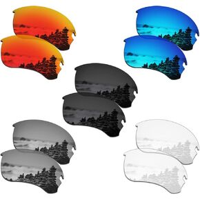 SmartVLT Set of 5 Men's Replacement Lenses for Oakley Flak Draft OO9364 Sunglass Combo Pack S01