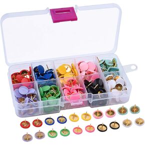 Sunmns 300 Pieces Thumb Tacks Colored Push Pins, Round Head Thumbtack, Steel Points 3/8 Inch, 10 Colors