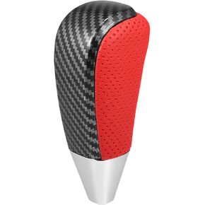 Gear Shift Knob - Car Inner Gear Shifter Knob - for Toyota 4Runner 2003-2022 Faux Leather Plastic Red - 1 Pc