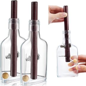 2 Pcs Glass Bottle Brain Teaser Puzzles for Adults Bottled Frustration Puzzle Adult Assembly and Disentanglement Puzzles Glass Bottle Puzzle for Adults, Gifts for Men and Women