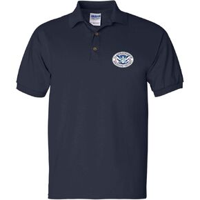 ALLNTRENDS Men's Polo T Shirt US Homeland Security Embroidered USA Shirt