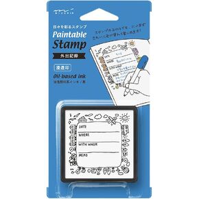 DESIGNPHIL 35423006 Midori Stamp Penetrating Stamp Outings Record Pattern
