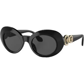 Versace Child Sunglasses Black Frame, Dark Grey Lenses, 45MM
