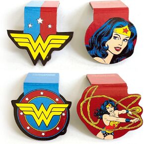 Paper House Productions DC Comics Wonder Woman Set of 4 1" Magnetic Die-Cut Page-Top Bookmarks