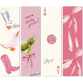 Cute Bookmarks for Women, Set of 8 Pink Bookmark, Book Lovers Gifts for Women, Book Accessories for Reading Lovers