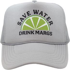 KATYDID Save Water Drink Margs Foam Trucker Hat (Light Gray)
