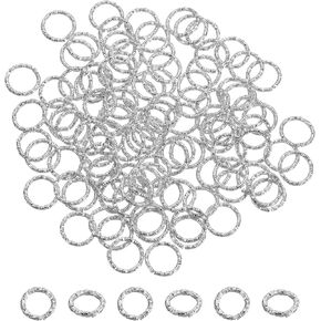uxcell 100Pcs Open Jump Rings, 10mm Twisted O-Ring Connectors for DIY Crafts Bracelet Necklaces Jewelry Making, Black