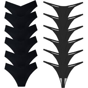 Women Seamless Bikini Underwear G-string Thongs Stretchy Comfort Pack
