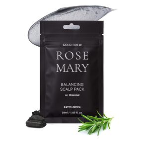 Rated Green - Rosemary Balancing Scalp Pack - Cold Brew Organic Rosemary with Charcoal for Oily Scalp - Pack of 5-1.69 oz each - 8.45 fl. oz. Total - Softening Hair Mask for Women & Men